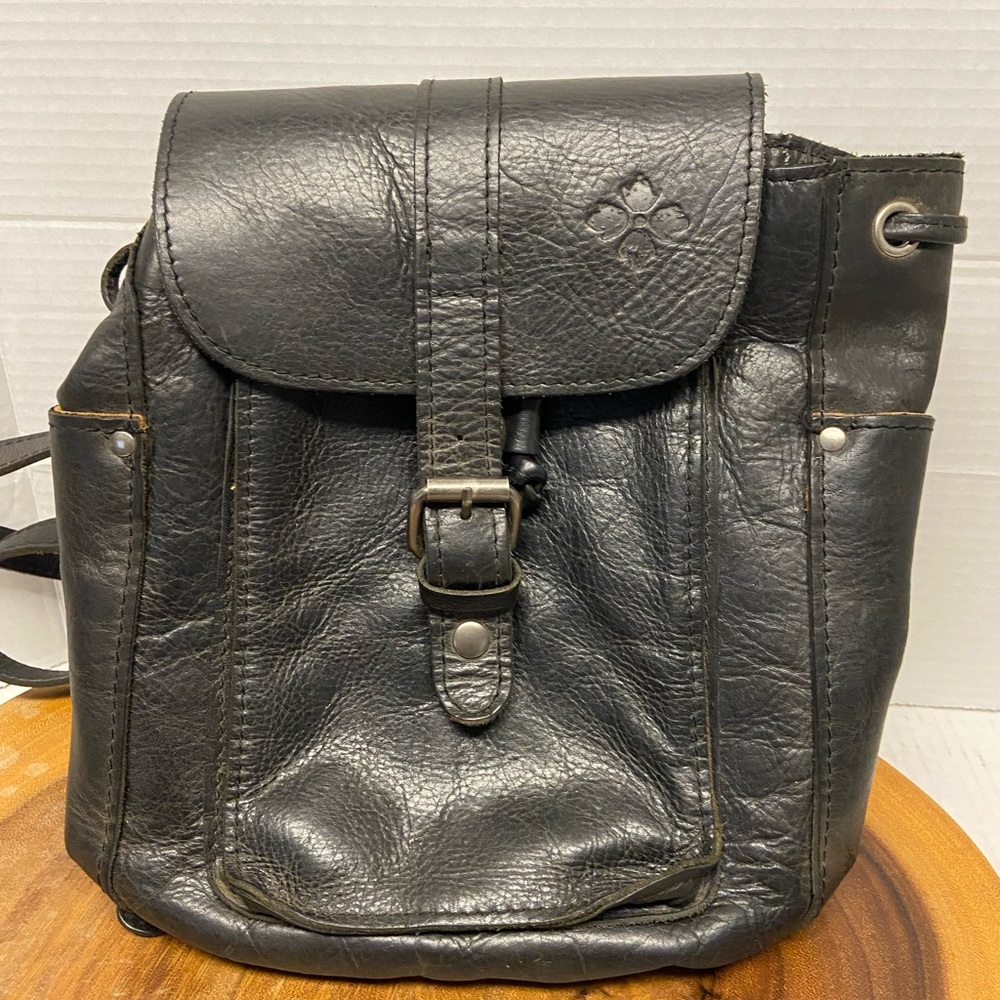 Patricia Nash Leather Mini Drawstring Backpack Gem